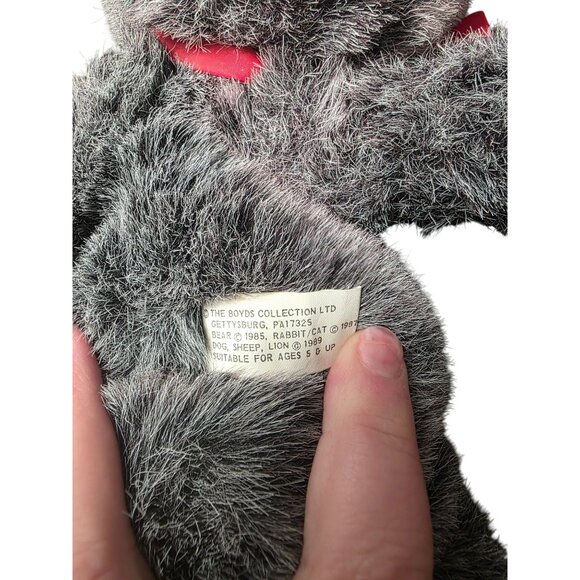 Vintage Grey Boyds Bear Plush 12" Stuffed Animal - Picture 8 of 10